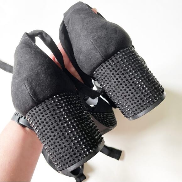 NEW Torrid Black Embellished Wrap Platform Heel - Picture 9 of 10